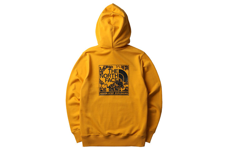 TNF Zodiac Edition Yellow Logo Hoodie Unisex Pullover Sweatshirt NF0A4UDK-56P