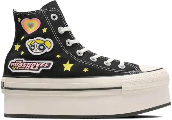 パワーパフガールズ×チャックテイラー 厚底ハイ ブラック 31312821 Order パワーパフガールズ×チャックテイラー 厚底ハイ ブラック 31312821