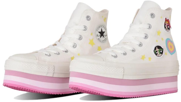 The Powerpuff Girls x Converse Chuck Taylor All Star Chunkyline High 'White Pink' 31312820 Lookbook The Powerpuff Girls x Converse Chuck Taylor All Star Chunkyline High 'White Pink' 31312820