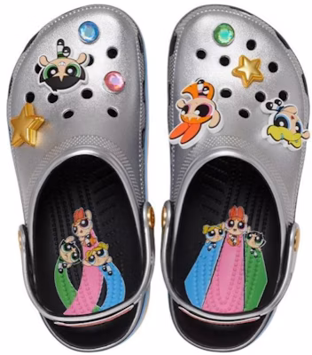 The Powerpuff Girls x Crocs Classic Clog 'Metallic Silver' 210256-001 Purchase The Powerpuff Girls x Crocs Classic Clog 'Metallic Silver' 210256-001