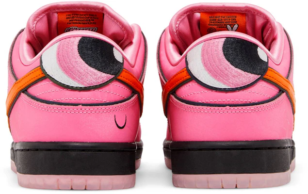 The Powerpuff Girls x Nike Dunk Low Pro SB QS 'Blossom' FD2631-600 Details for The Powerpuff Girls x Nike Dunk Low Pro SB QS 'Blossom' FD2631-600