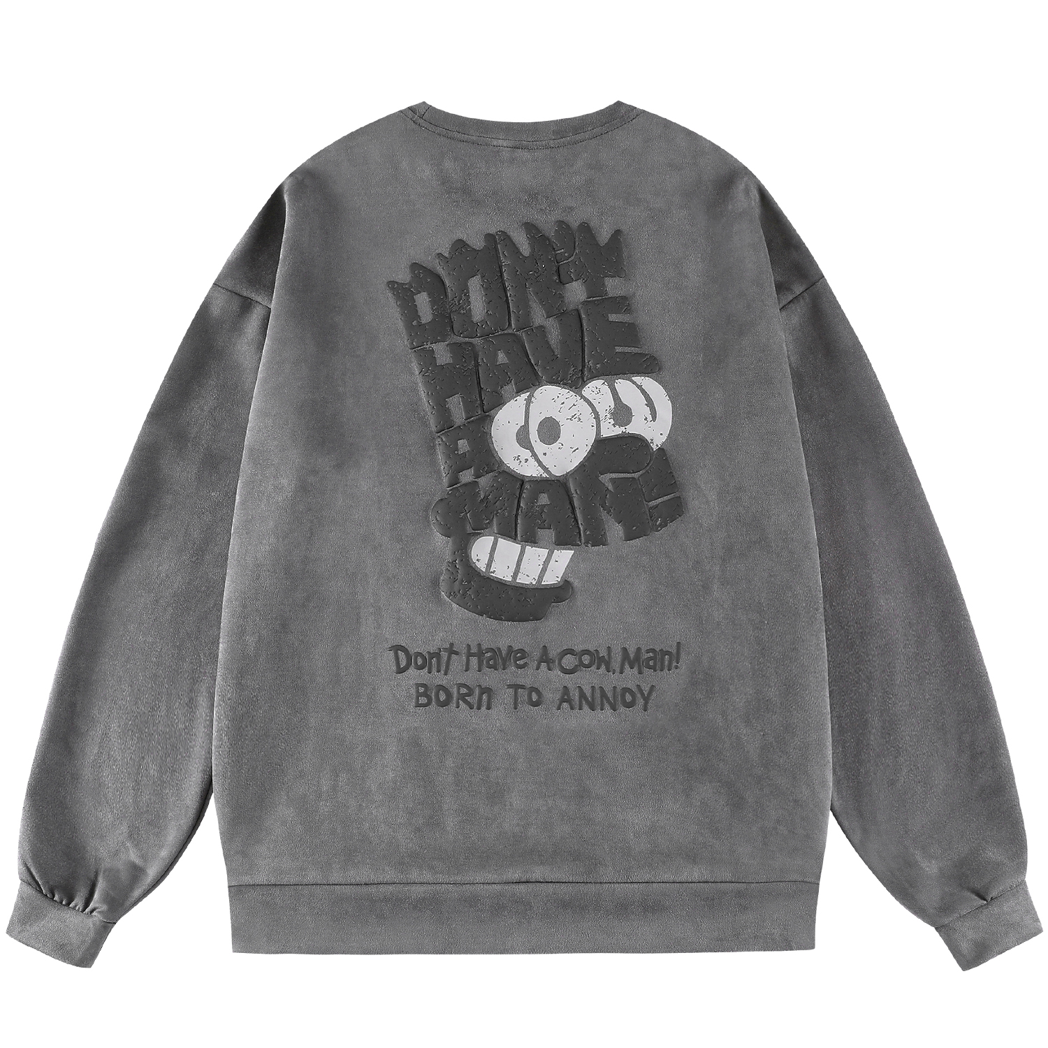 The Simpsons Bart Logo Retro Suede Loose Fit Crewneck Sweatshirt Unisex SPCTT233F17U