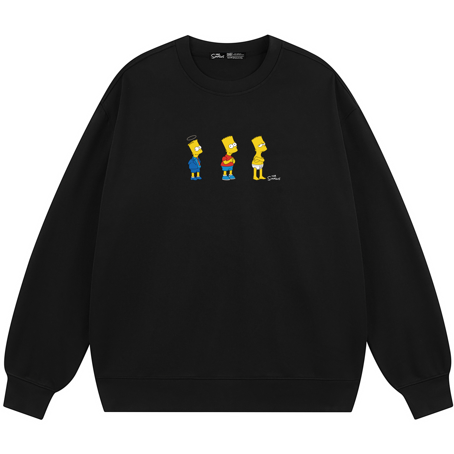 The Simpsons Retro Cartoon Logo Loose Fit Unisex Crewneck Sweatshirt SPCTT224F05U