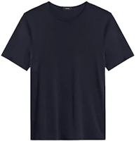THEORY Solid Navy Crewneck Short Sleeve T-Shirt J0194523-B7H THEORY Solid Navy Crewneck Short Sleeve T-Shirt J0194523-B7H