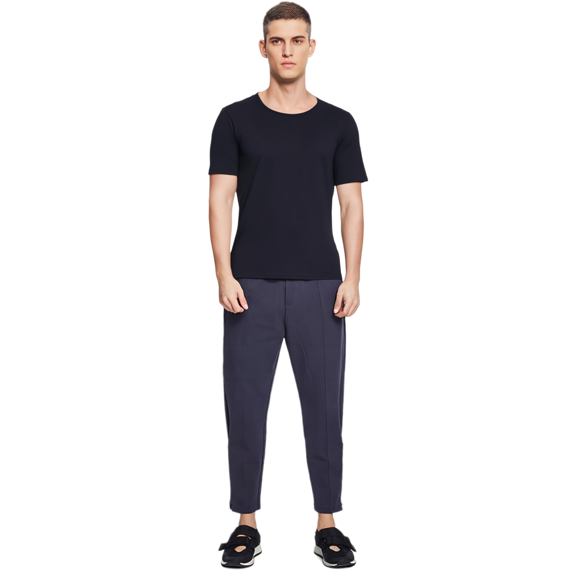 Lookbook THEORY 海军蓝色圆领短袖T恤 J0194523-B7H