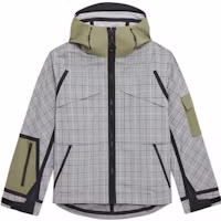 Theory Designer Collaboration Gray Purple Plaid Hooded Jacket N034402O Theory Designer Collaboration Gray Purple Plaid Hooded Jacket N034402O