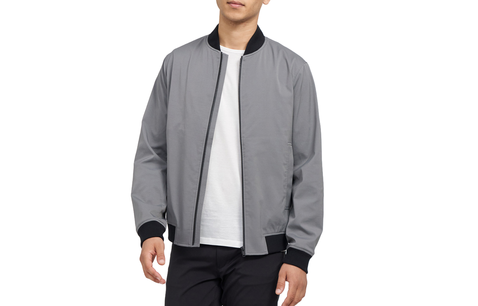 Theory Fall/Winter Minimalist Casual Zip Jacket Grey Mens L047401R-QJ7