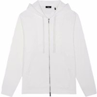 Theory FW22 Ivory Cotton Zip-Up Hoodie Sweatshirt M0594504-C05 Theory FW22 Ivory Cotton Zip-Up Hoodie Sweatshirt M0594504-C05