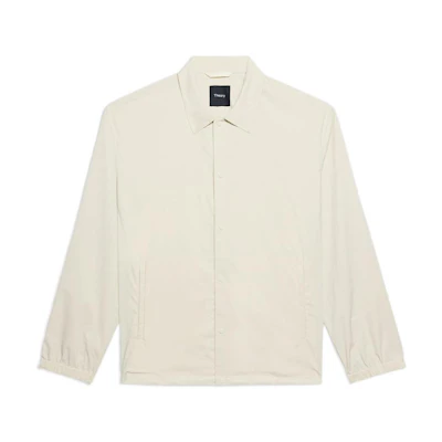 Theory FW22 Solid Color Shirt Jacket in Beige M0577403-0CO
