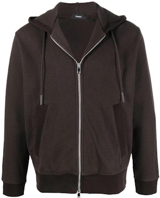 Theory FW22 Solid Color Zip-Up Hoodie Jacket - Dark Brown L1094505 Buy Theory FW22 Solid Color Zip-Up Hoodie Jacket - Dark Brown L1094505