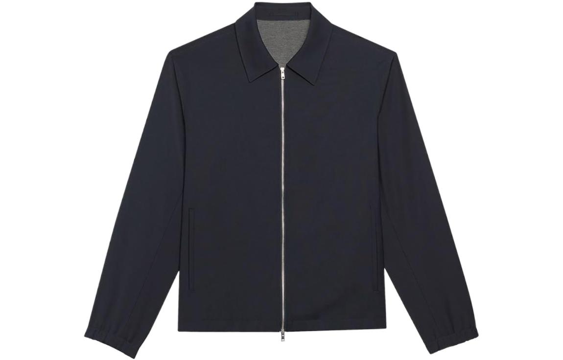 Theory FW22 Solid Wool Blend Double-Zip Navy Jacket L1075409-0GC