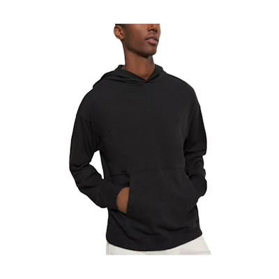Theory Layer Cotton Hoodie Black Pullover Sweatshirt M0394503-001