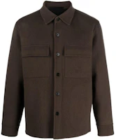 Theory Olive Green Pocket Button-Up Shirt Jacket M08714070V0O-LIVE Theory Olive Green Pocket Button-Up Shirt Jacket M08714070V0O-LIVE
