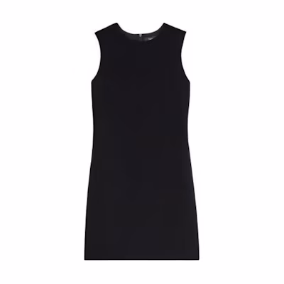 THEORY Sleeveless Black Crew Neck Dress Plain Design J1109608-001