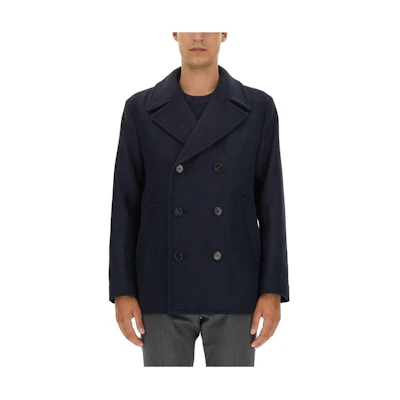Theory Slim Double-Breasted Blazer Jacket Long Sleeve Blue N0871415XHX