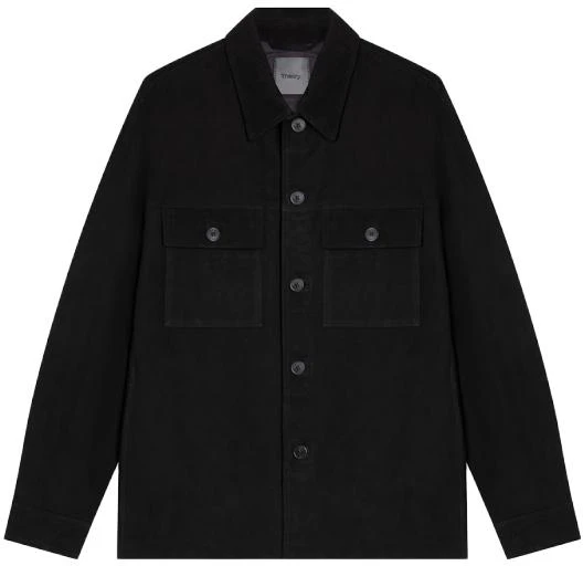 theory-solid-black-single-breasted-collar-jacket-n0970402