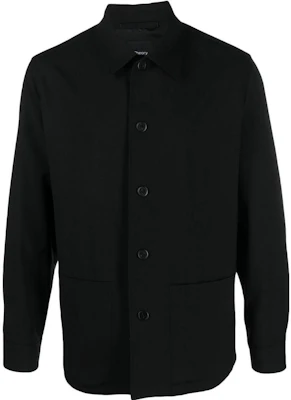 Theory Solid Black Single-Breasted Shirt Jacket M0871410-001 Buy Theory Solid Black Single-Breasted Shirt Jacket M0871410-001