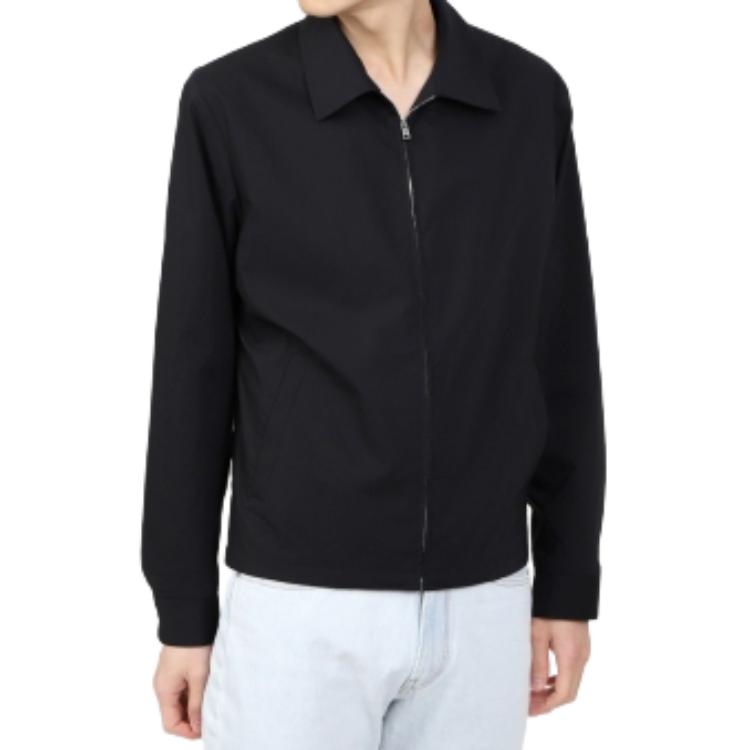 Details for Theory 素色黑色拉鍊長袖外套 O0377401-001