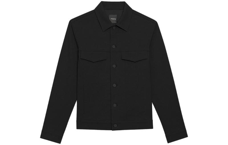 Theory Solid Color Button-Up Work Jacket Men’s Black M0274406-3-001