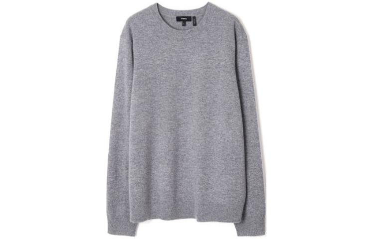 Theory Solid Color Crewneck Sweatshirt Gray Casual Long Sleeve N0888704-XMB