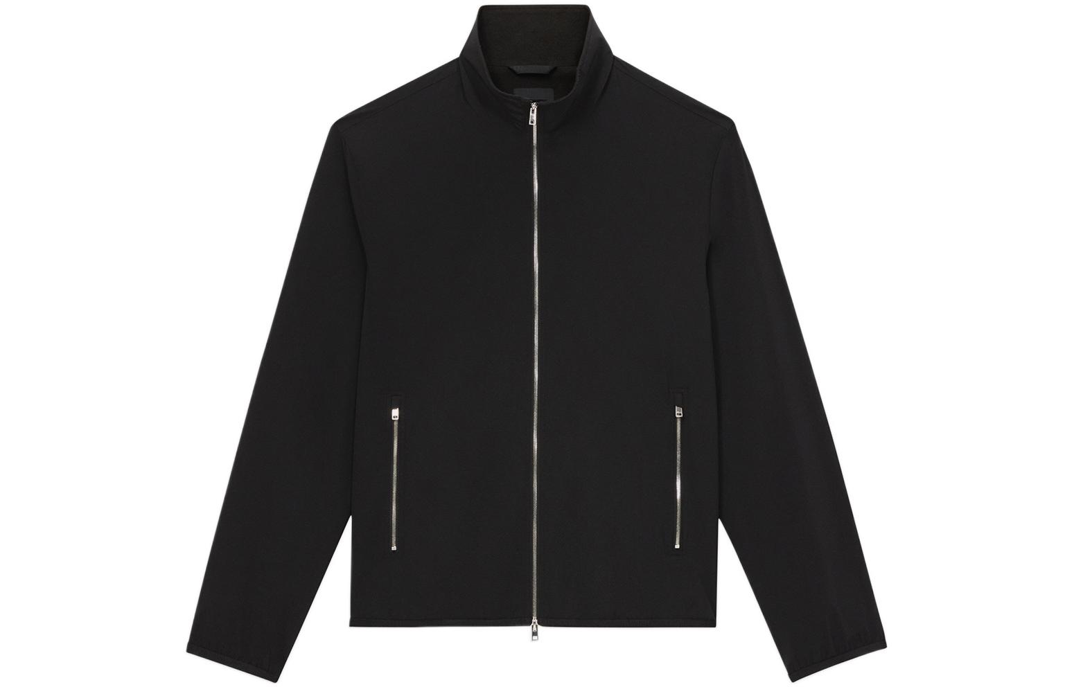 Theory Solid Color Fleece-Lined Zip-Up Jacket M1077408-001