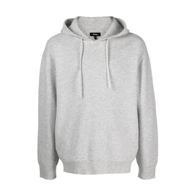 Theory Solid Color Gray Hoodie Long-Sleeve Pullover M0881736BUY