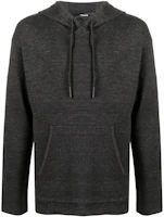Theory Solid Color Knit Drawstring Hoodie Black M0483703001 Theory Solid Color Knit Drawstring Hoodie Black M0483703001