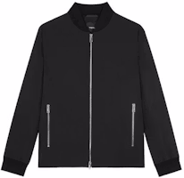 Theory SS22 Black Solid Color Baseball Collar Jacket M0175408-001 Theory SS22 Black Solid Color Baseball Collar Jacket M0175408-001