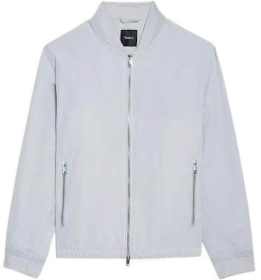 Theory SS22 Light Gray Solid Zipper Baseball Jacket M0175408-0UD Buy Theory SS22 Light Gray Solid Zipper Baseball Jacket M0175408-0UD