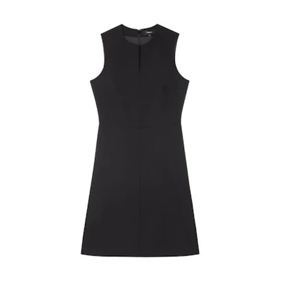 THEORY SS22 Sleeveless Solid Color Dress Black M0101615-001