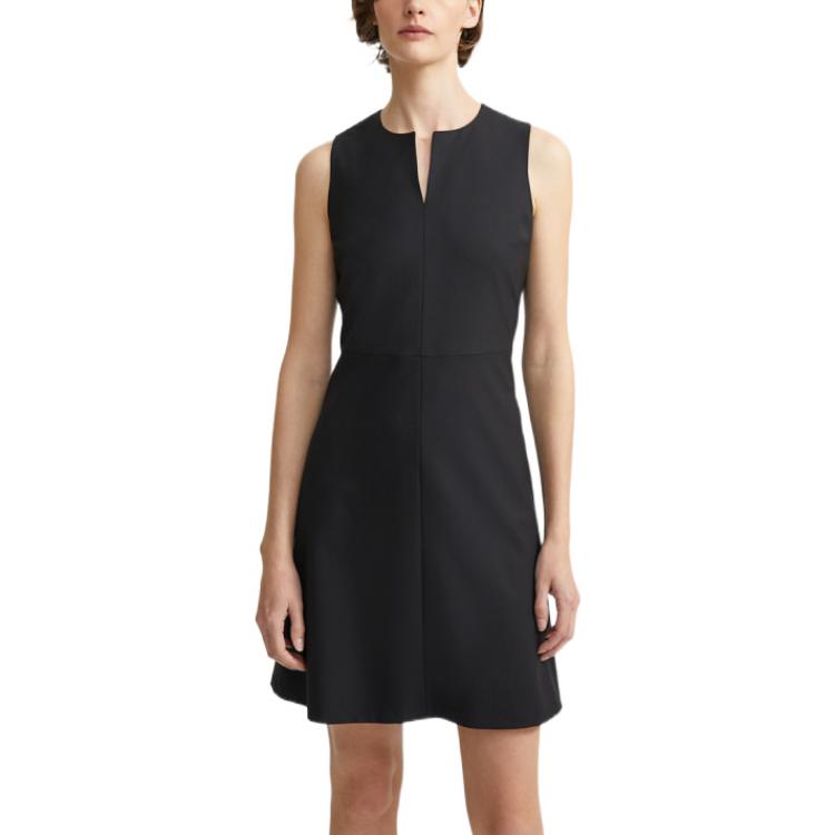 Lookbook THEORY SS22 无袖纯色连衣裙 黑色 M0101615-001