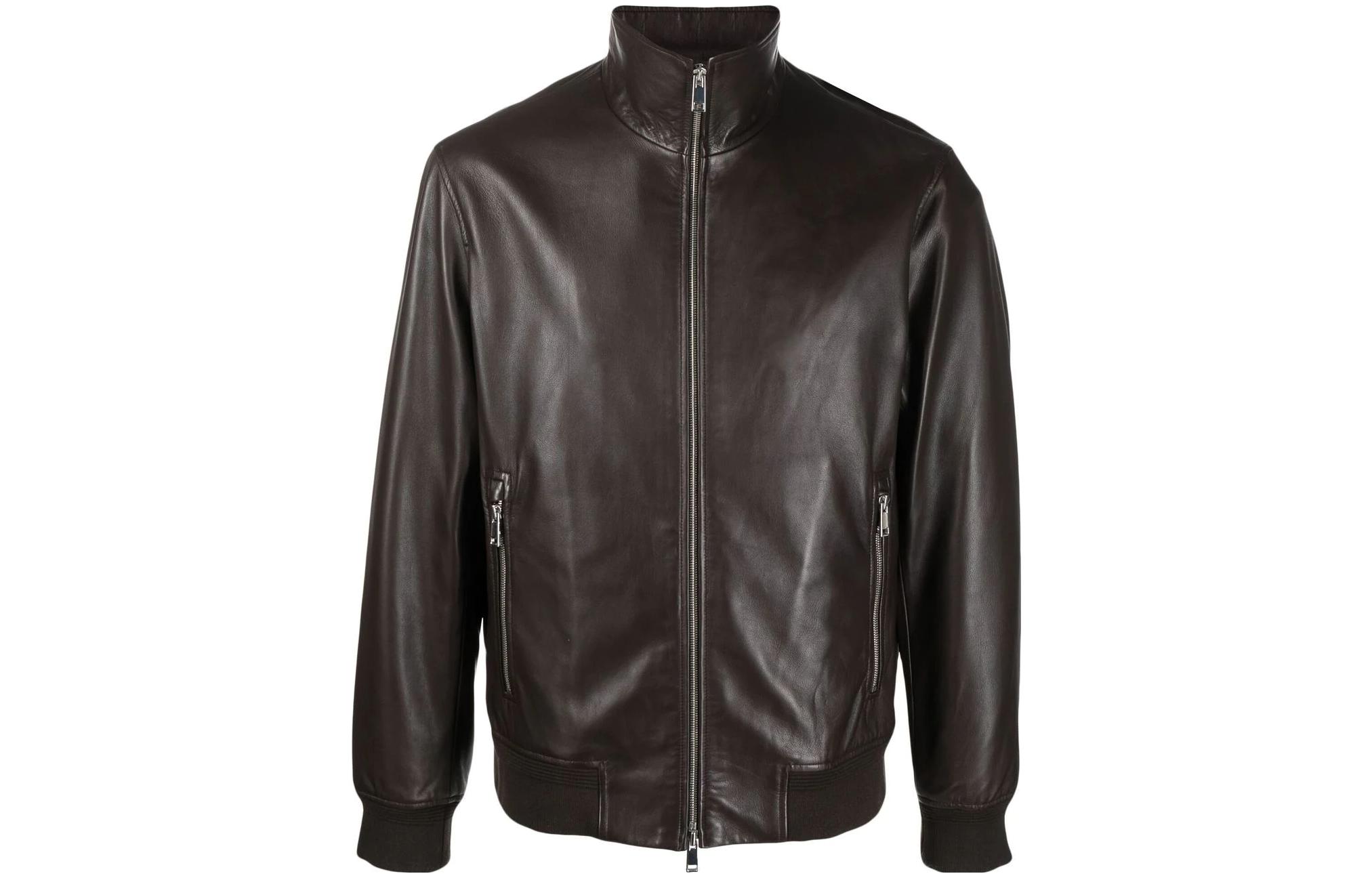 Theory SS23 Black Solid Color Zip-Up Long Sleeve Jacket M0870408-D2D