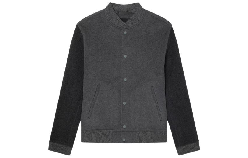 Theory SS23 Colorblock Button-Up Jacket Gray Long Sleeve M1071404-A08