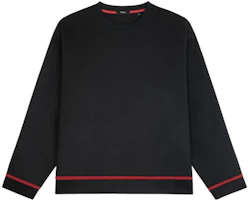 Theory SS23 New Year Capsule Colorblock Hem Crewneck Sweatshirt Black M1095528-1E2 Theory SS23 New Year Capsule Colorblock Hem Crewneck Sweatshirt Black M1095528-1E2