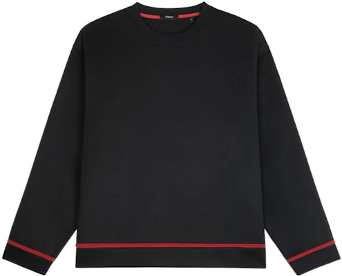 Theory SS23 New Year Capsule Colorblock Hem Crewneck Sweatshirt Black M1095528-1E2 Buy Theory SS23 New Year Capsule Colorblock Hem Crewneck Sweatshirt Black M1095528-1E2
