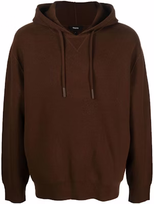 Theory SS23 Solid Color Drawstring Hoodie Brown M0881736-DVP Buy Theory SS23 Solid Color Drawstring Hoodie Brown M0881736-DVP