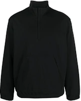 Theory SS23 Solid Color Half-Zip Pullover Long-Sleeve Sweatshirt Black M0695401-001 Theory SS23 Solid Color Half-Zip Pullover Long-Sleeve Sweatshirt Black M0695401-001