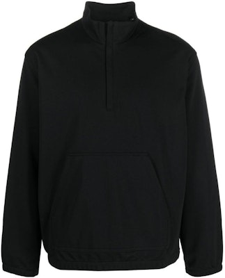 Theory SS23 Solid Color Half-Zip Pullover Long-Sleeve Sweatshirt Black M0695401-001 Buy Theory SS23 Solid Color Half-Zip Pullover Long-Sleeve Sweatshirt Black M0695401-001