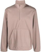 Theory SS23 Solid Half-Zip Long Sleeve Sweatshirt Light Brown M0695401-E3J Theory SS23 Solid Half-Zip Long Sleeve Sweatshirt Light Brown M0695401-E3J