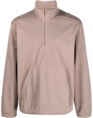 Theory SS23 Solid Half-Zip Long Sleeve Sweatshirt Light Brown M0695401-E3J Buy Theory SS23 Solid Half-Zip Long Sleeve Sweatshirt Light Brown M0695401-E3J