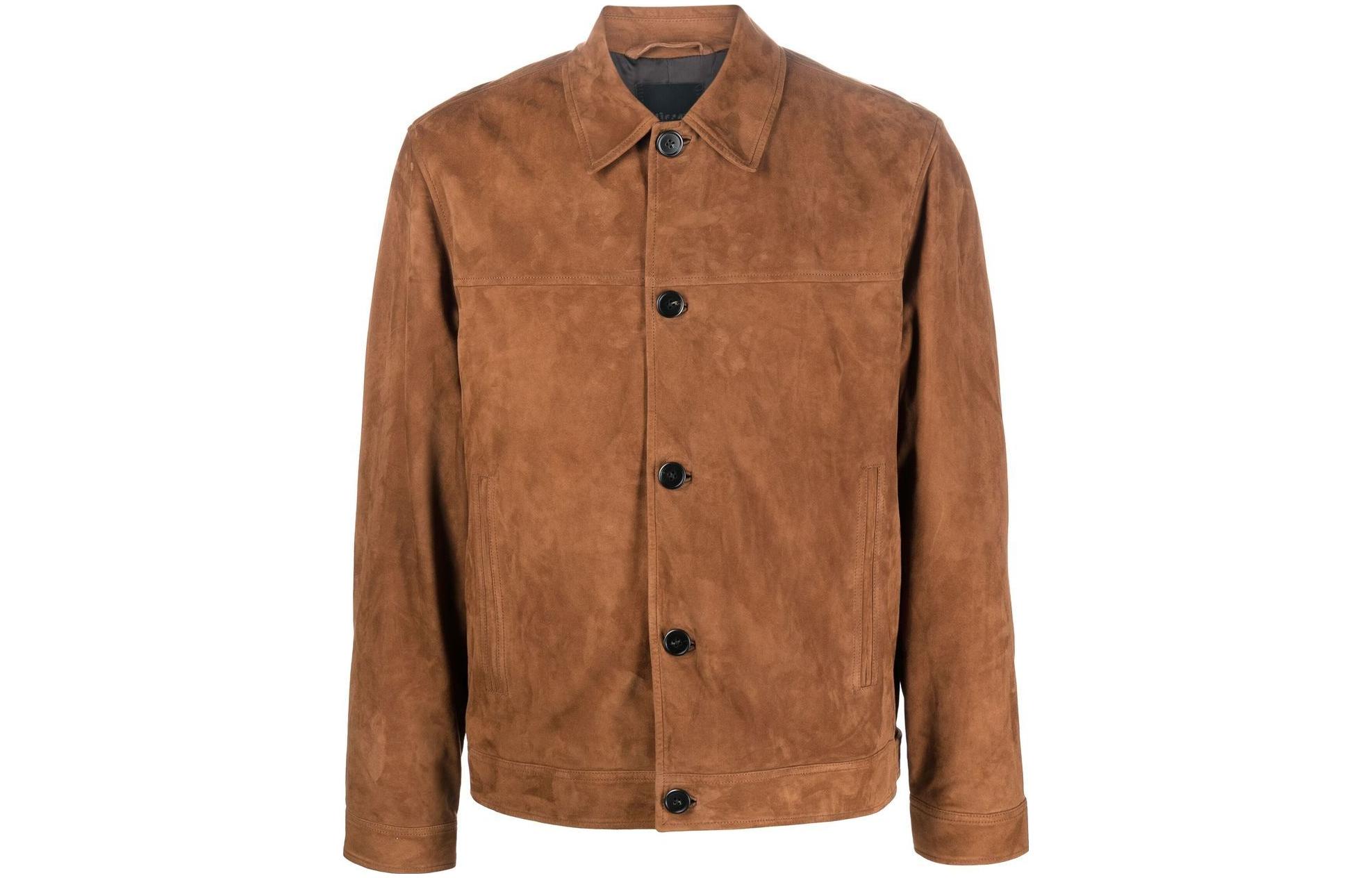 Theory SS23 Solid Single-Breasted Cedar Brown Jacket M0870409-0UE