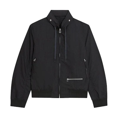 Theory Designer Collab Minimalist Black Stand Collar Jacket for Men O027403O-001