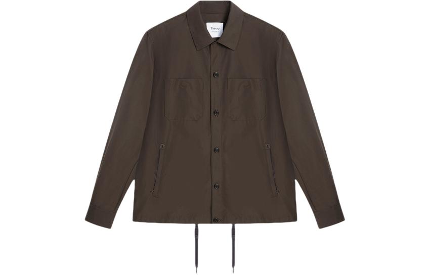 Theory Designer Collaborative Men’s Brown Jacket – Minimal & Versatile O024402O-1SV