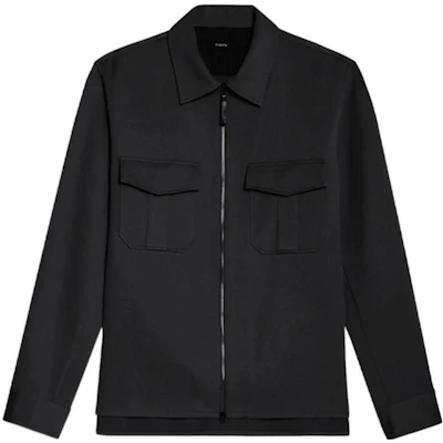 Theory x Lucas FW22 Black Solid Single-Breasted Pocket Jacket M074502O-001 Buy Theory x Lucas FW22 Black Solid Single-Breasted Pocket Jacket M074502O-001