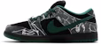 THERE Skateboards x Nike Dunk Low SB 'Hitam Gorge Hijau' HF7743-001