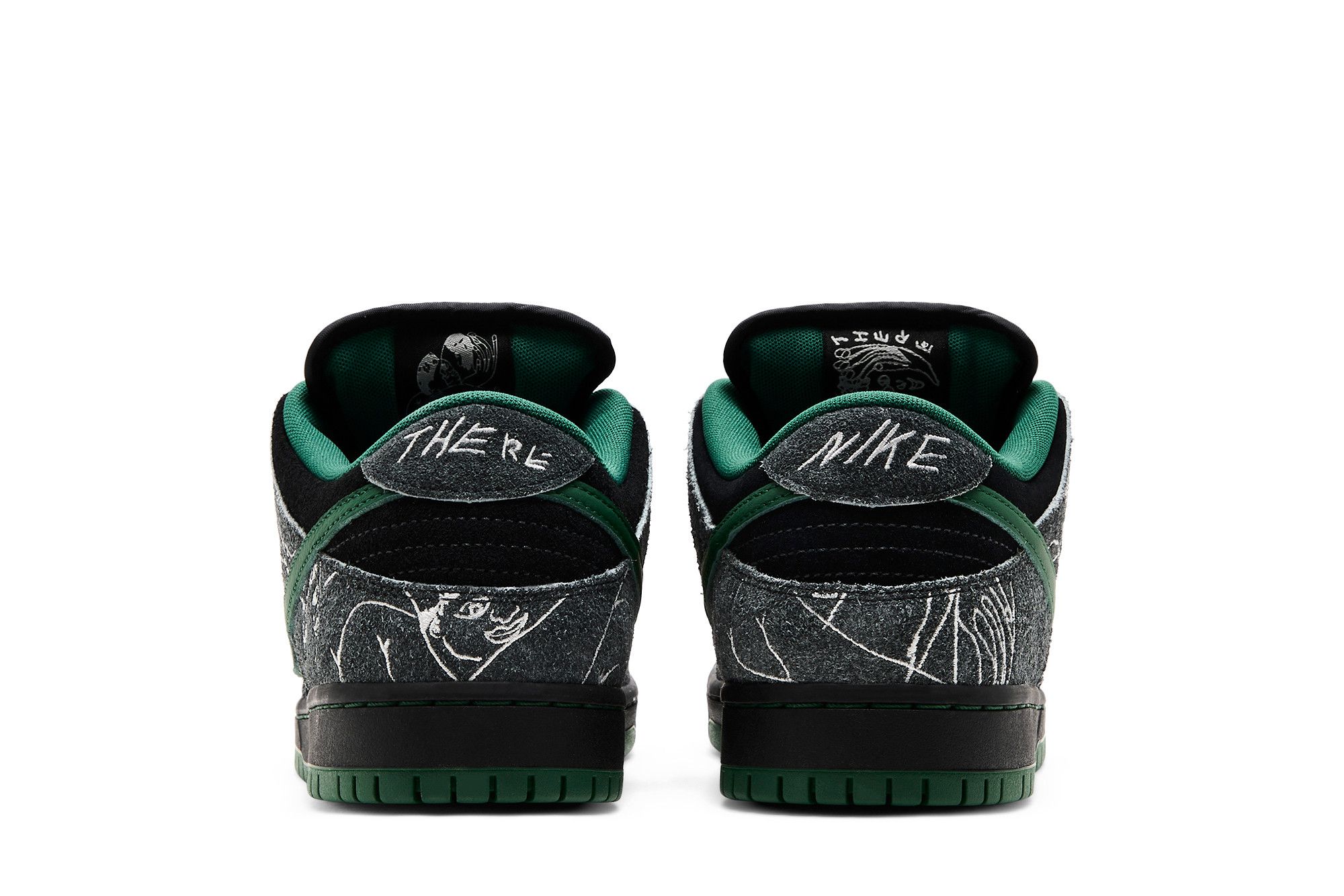 Sizing THERE Skateboards x Nike Dunk Low SB ''Noir Gorge Vert'' HF7743-001