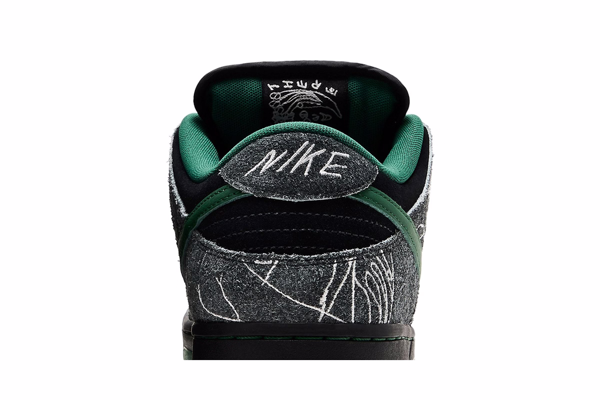 THERE Skateboards x Nike Dunk Low SB 'Black Gorge Green'