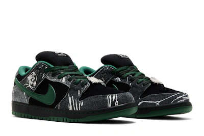 THERE Skateboards x Nike Dunk Low SB 'Black Gorge Green'