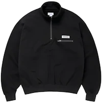 thisisneverthat Black Stand Collar Loose Fit Zip-Up Sweatshirt TN20FTP003-BLACK thisisneverthat Black Stand Collar Loose Fit Zip-Up Sweatshirt TN20FTP003-BLACK