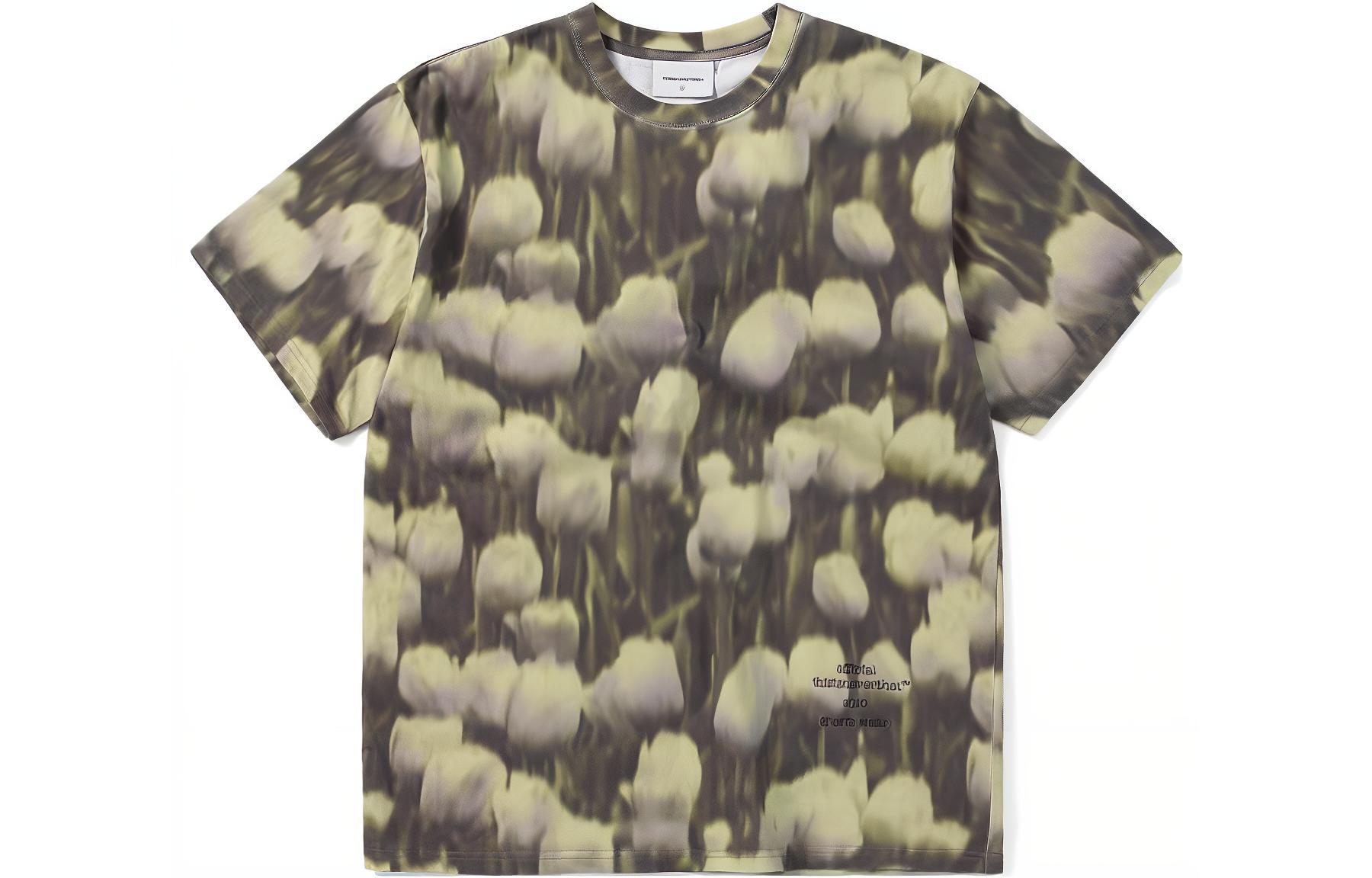 Thisisneverthat Blurred Flower Tee Multi Yellow Floral Graphic Unisex T-Shirt TN231TTSST01ML